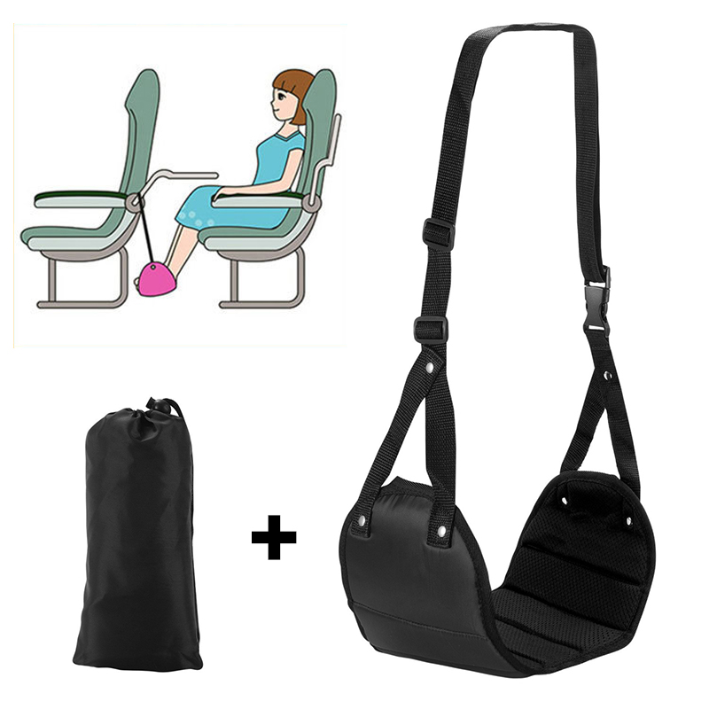 Travel Accessories Long Flight - Portable Adjustable Footrest Hammock for Airplane