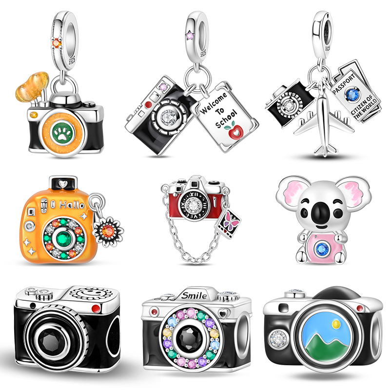 Travel Accessories India - 925 Sterling Silver Vintage Camera Charms