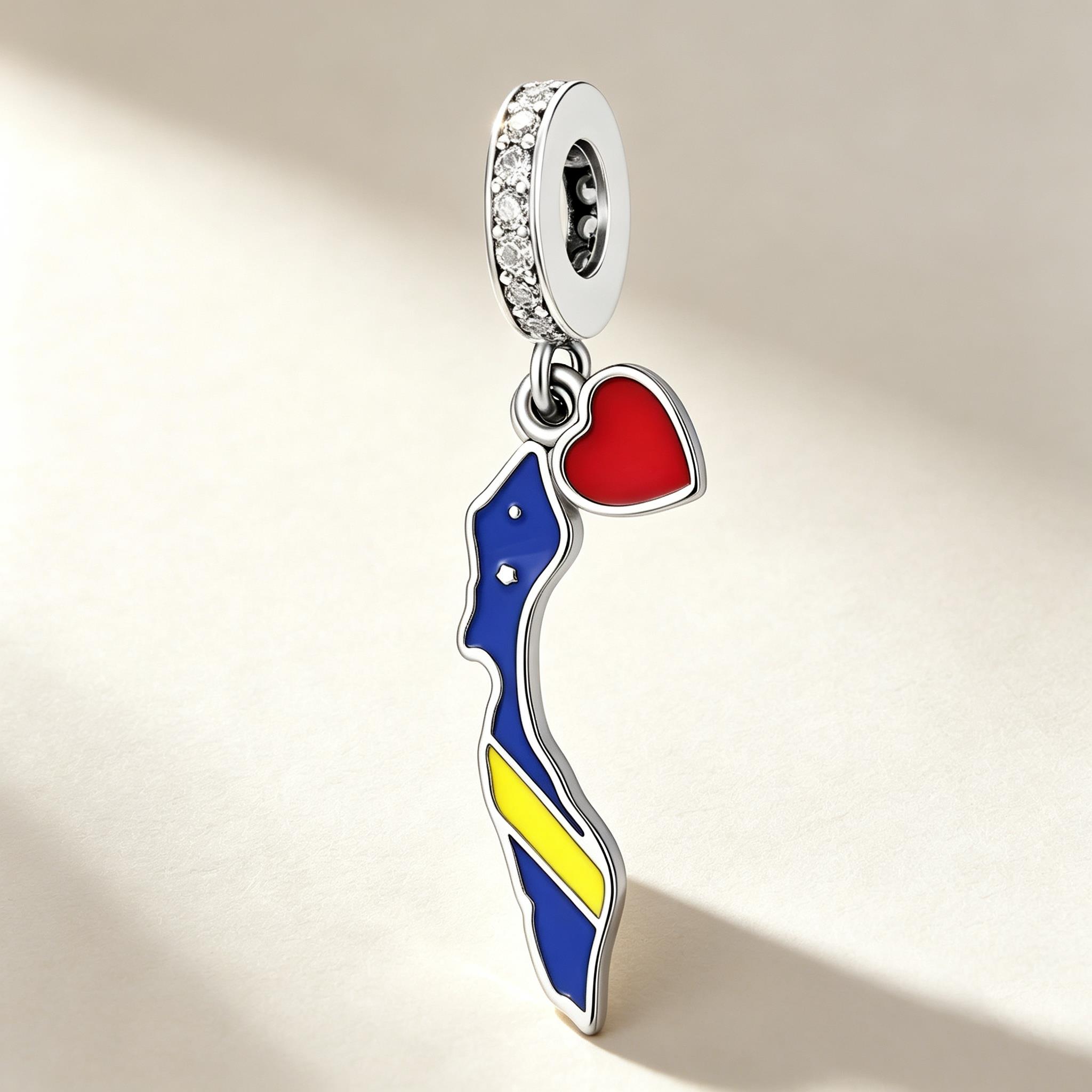 925 Silver Enamel National Fla - đánh giá và giá Travel Accessories Jewelry