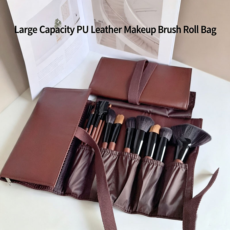 PU Leather Makeup Brush Roll B - đánh giá và giá Travel Accessories Organizer Bag