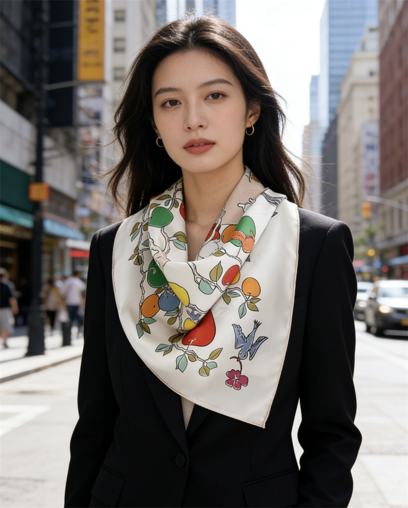 AB Faced Print Silk Scarf 18MM - đánh giá và giá Travel Accessories Aesthetic