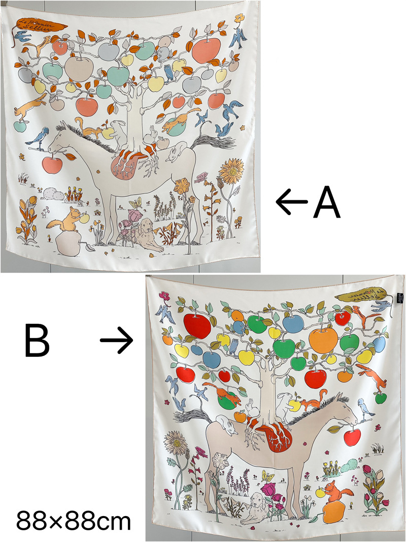 AB Faced Print Silk Scarf 18MM - đánh giá và giá Travel Accessories Aesthetic