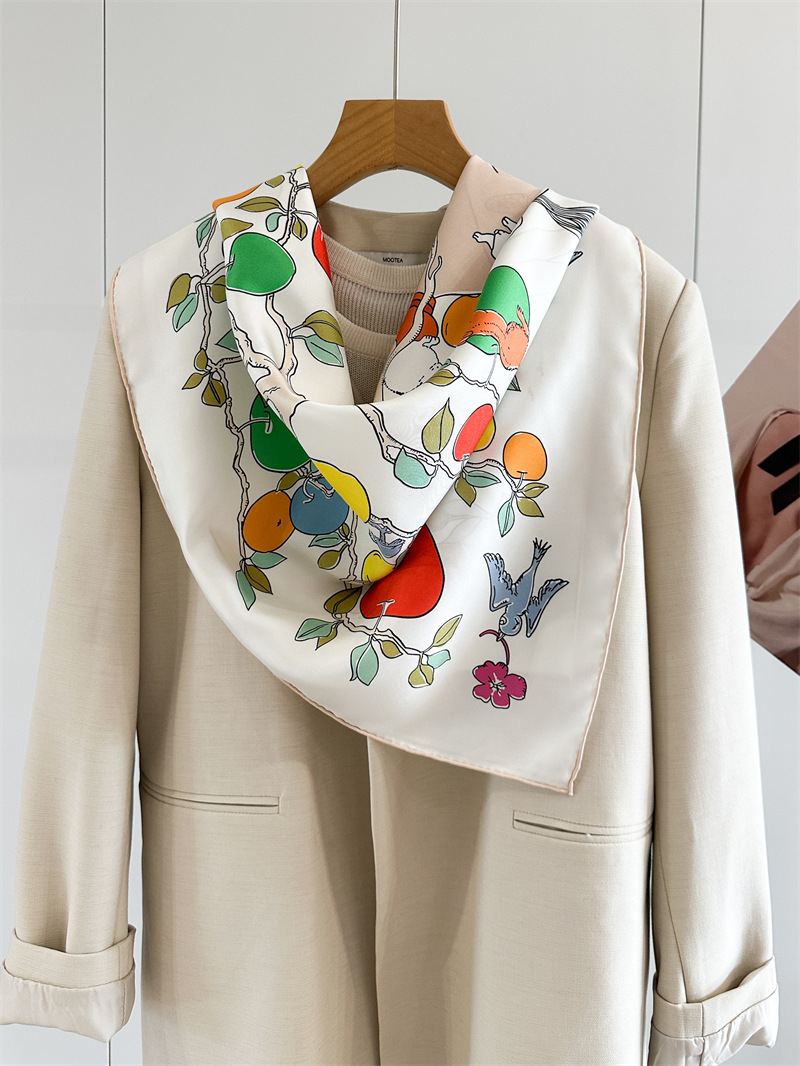 AB Faced Print Silk Scarf 18MM - đánh giá và giá Travel Accessories Aesthetic