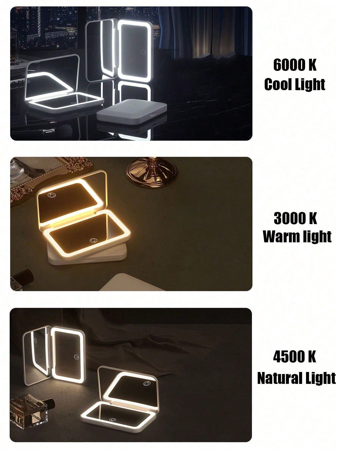 LED Makeup Mirror With Touch S - đánh giá và giá Travel Accessories As Gifts